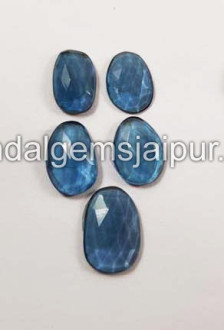 London Blue Topaz Rose Cut Slices